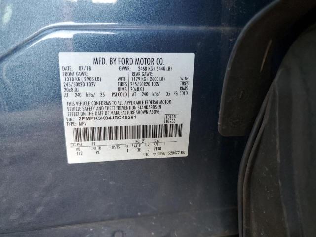 Photo 14 from auction – 2018 FORD EDGE TITAN with VIN 2FMPK3K84JBC49281