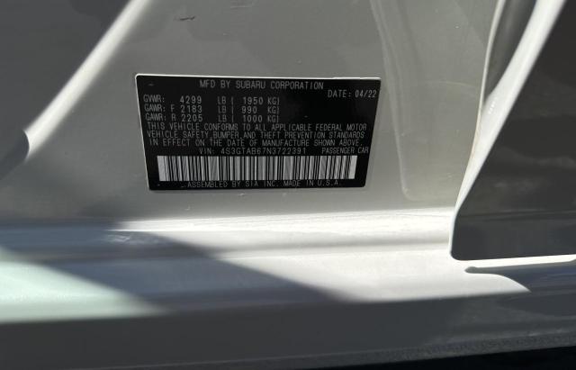 Photo 10 from auction – 2022 SUBARU IMPREZA with VIN 4S3GTAB67N3722391