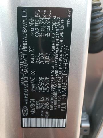 Photo 14 from auction – 2024 HYUNDAI TUCSON SEL with VIN 5NMJBCDE6RH403497