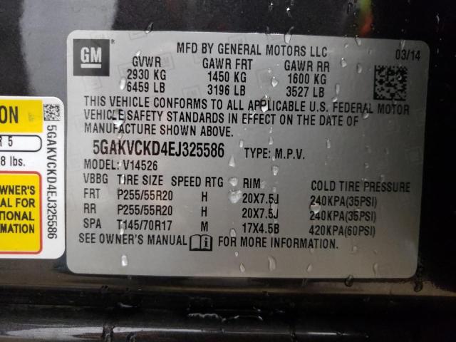 Photo 14 from auction – 2014 BUICK ENCLAVE with VIN 5GAKVCKD4EJ325586