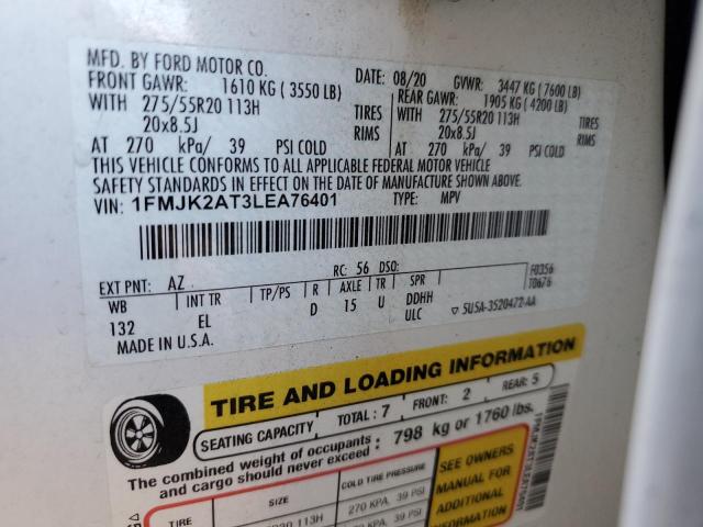 Photo 14 from auction – 2020 FORD EXPEDITION with VIN 1FMJK2AT3LEA76401