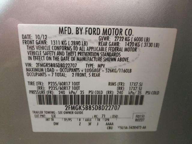 Photo 14 from auction – 2013 FORD FLEX SE with VIN 2FMGK5B85DBD22707