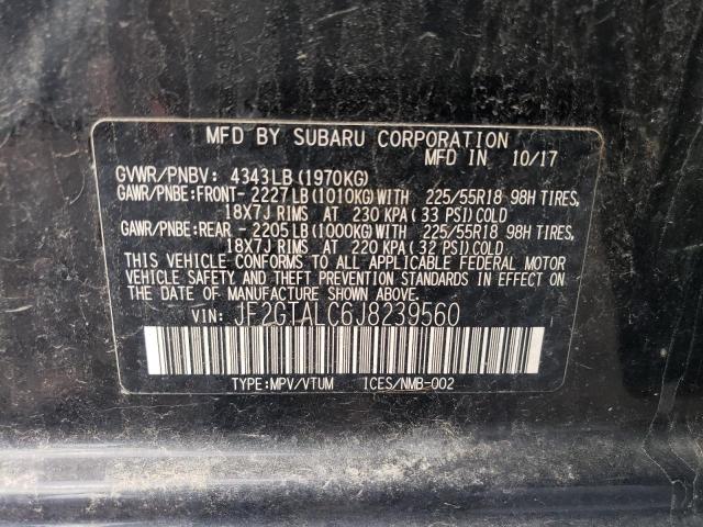 Photo 14 from auction – 2018 SUBARU CROSSTREK with VIN JF2GTALC6J8239560