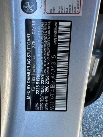 Photo 10 from auction – 2018 MERCEDES-BENZ E 300 with VIN WDDZF4JB2JA436315