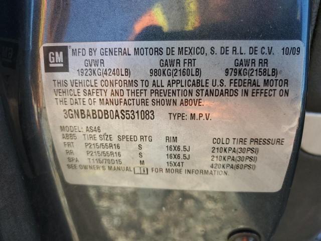 Photo 14 from auction – 2010 CHEVROLET HHR LT with VIN 3GNBABDB0AS531083