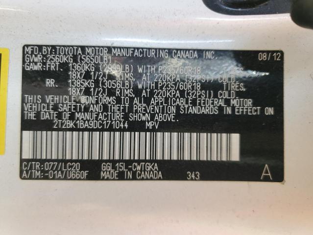 Photo 14 from auction – 2013 LEXUS RX 350 BAS with VIN 2T2BK1BA9DC171044