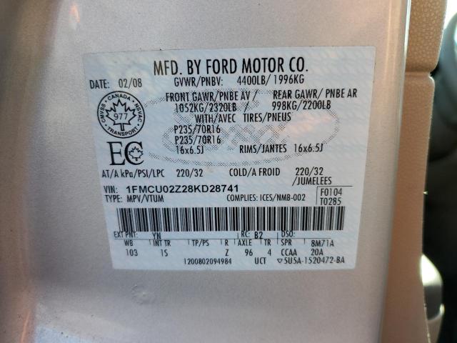 Zdjęcie 14 z aukcji – 2008 FORD ESCAPE XLS z VIN 1FMCU02Z28KD28741