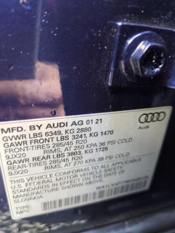Photo 14 from auction – 2021 AUDI Q7 PREMIUM with VIN WA1LXAF77MD028129