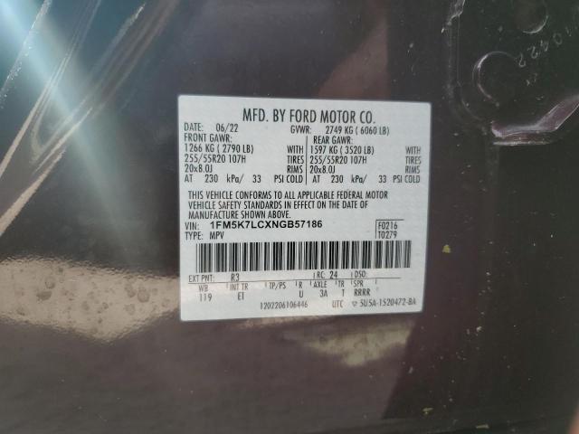 Photo 14 from auction – 2022 FORD EXPLORER K with VIN 1FM5K7LCXNGB57186