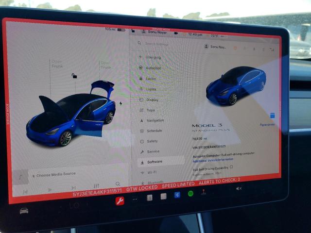 Photo 9 from auction – 2019 TESLA MODEL 3 with VIN 5YJ3E1EA4KF311571