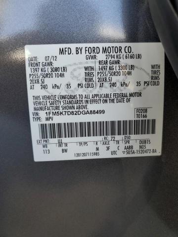 Photo 14 from auction – 2013 FORD EXPLORER X with VIN 1FM5K7D82DGA88499