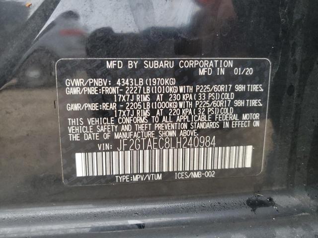 Photo 14 from auction – 2020 SUBARU CROSSTREK with VIN JF2GTAEC8LH240984