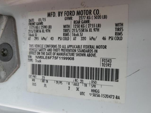 Photo 14 from auction – 2015 FORD TRANSIT CO with VIN NM0LE6F75F1199908