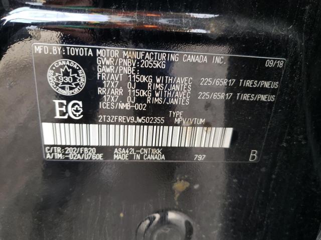 Photo 14 from auction – 2018 TOYOTA RAV4 LE with VIN 2T3ZFREV9JW502355