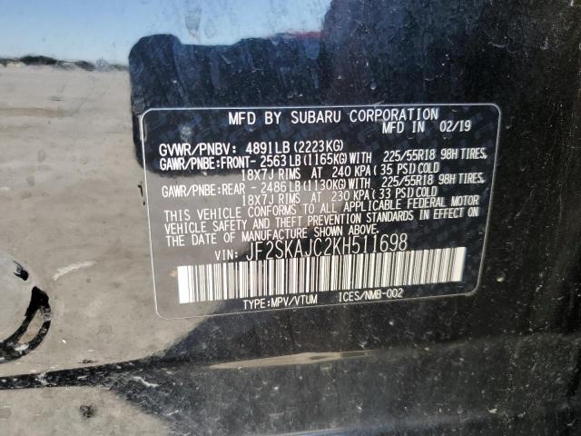 Photo 14 from auction – 2019 SUBARU FORESTER S with VIN JF2SKAJC2KH511698