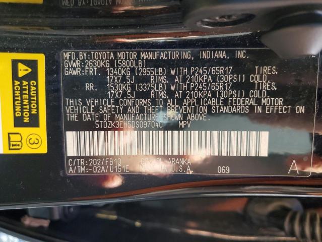 Photo 14 from auction – 2013 TOYOTA HIGHLANDER with VIN 5TDZK3EH5DS097040