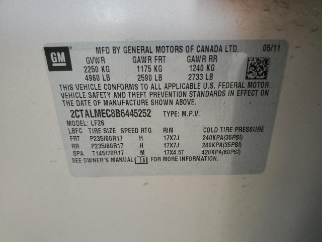 Photo 14 from auction – 2011 GMC TERRAIN SL with VIN 2CTALMEC8B6445252