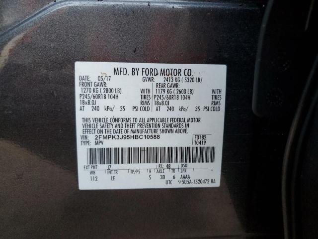 Photo 14 from auction – 2017 FORD EDGE SEL with VIN 2FMPK3J95HBC10588