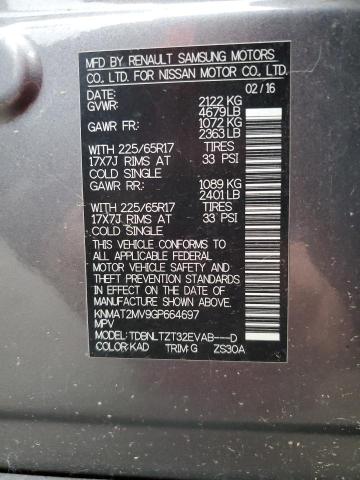 Photo 14 from auction – 2016 NISSAN ROGUE S with VIN KNMAT2MV9GP664697