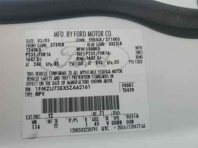 Photo 14 from auction – 2005 FORD EXPLOR XLT with VIN 1FMZU73EX5ZA62161