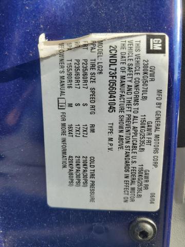 Photo 14 from auction – 2005 CHEVROLET EQUINOX LT with VIN 2CNDL73F056041045