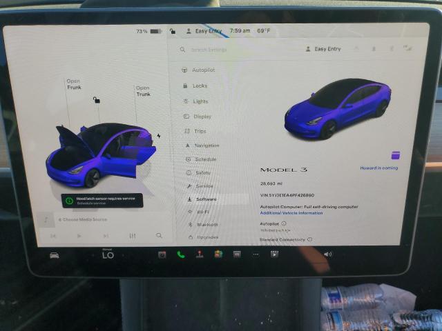 Photo 9 from auction – 2023 TESLA MODEL 3 with VIN 5YJ3E1EA4PF426890