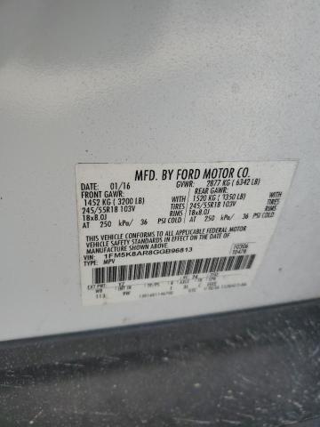 Photo 14 from auction – 2016 FORD EXPLORER P with VIN 1FM5K8AR8GGB96813