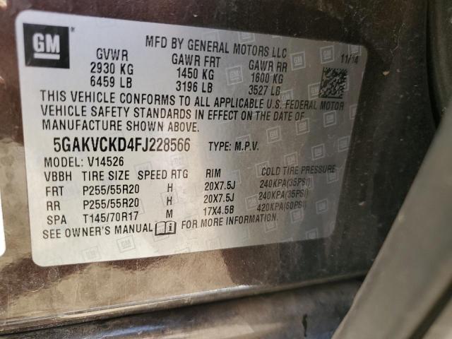 Photo 14 from auction – 2015 BUICK ENCLAVE with VIN 5GAKVCKD4FJ228566