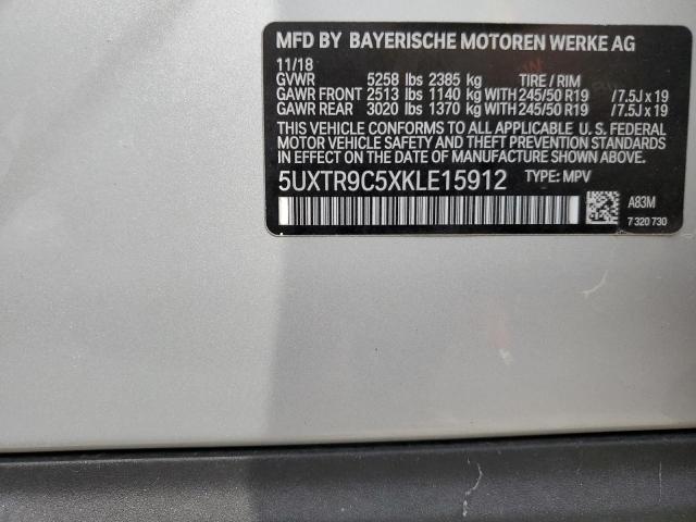 Photo 14 from auction – 2019 BMW X3 XDRIVE3 with VIN 5UXTR9C5XKLE15912