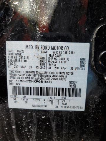 Photo 14 from auction – 2023 FORD EXPLORER X with VIN 1FMSK7DHXPGB18470