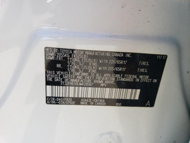 Photo 14 from auction – 2018 TOYOTA RAV4 LE with VIN 2T3ZFREV9JW429567