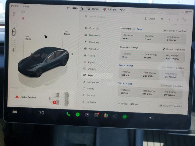 Photo 9 from auction – 2024 TESLA MODEL 3 with VIN 5YJ3E1EA6RF801522