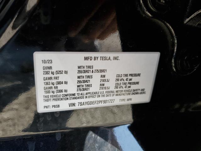 Photo 14 from auction – 2023 TESLA MODEL Y with VIN 7SAYGDEF2PF901727