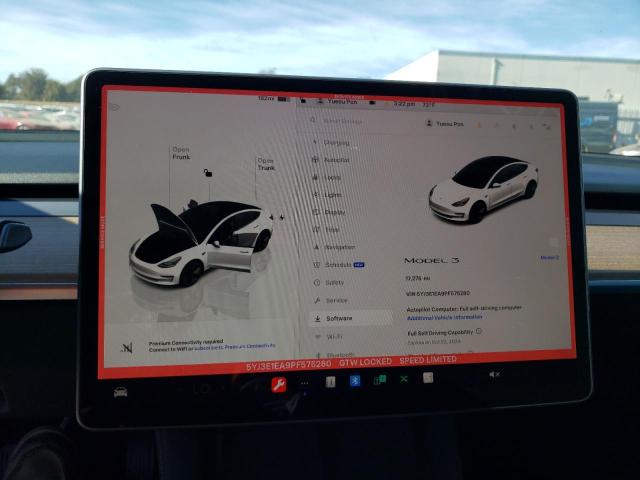 Photo 9 from auction – 2023 TESLA MODEL 3 with VIN 5YJ3E1EA9PF575280