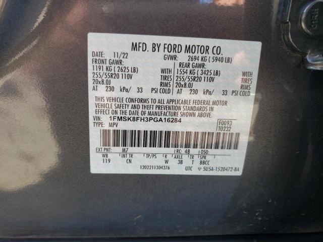 Photo 14 from auction – 2023 FORD EXPLORER L with VIN 1FMSK8FH3PGA16284