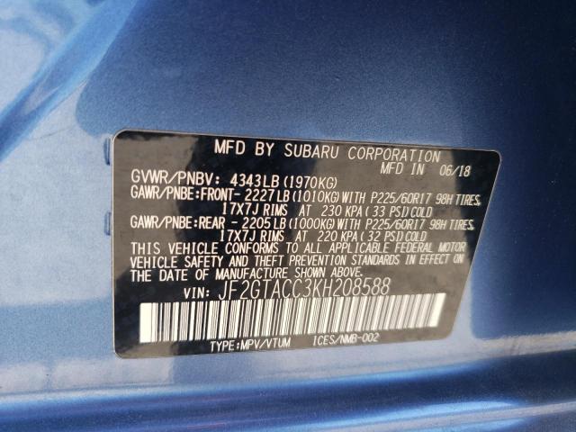 Photo 14 from auction – 2019 SUBARU CROSSTREK with VIN JF2GTACC3KH208588