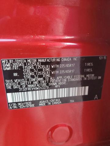 Photo 14 from auction – 2016 TOYOTA RAV4 LE with VIN 2T3ZFREV4GW243279