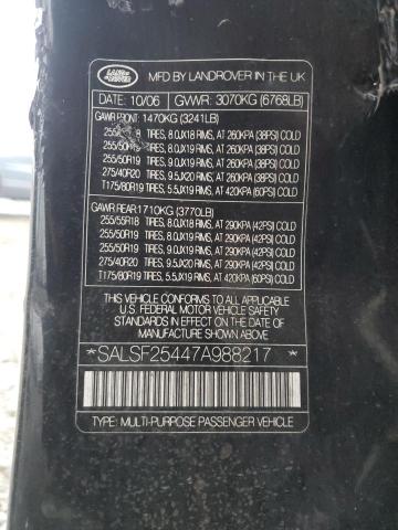 Photo 14 from auction – 2007 LAND ROVER RANGE ROVE with VIN SALSF25447A988217