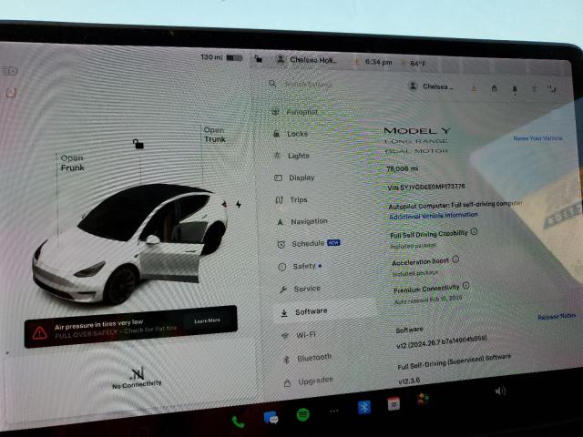 Photo 9 from auction – 2021 TESLA MODEL Y with VIN 5YJYGDEE0MF173776