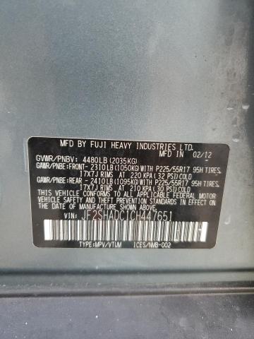 Photo 14 from auction – 2012 SUBARU FORESTER 2 with VIN JF2SHADC1CH447651