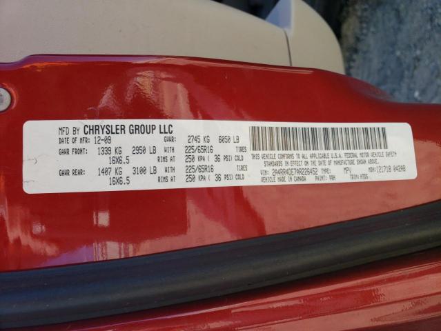Photo 14 from auction – 2010 CHRYSLER TOWN & COU with VIN 2A4RR4DE7AR226452