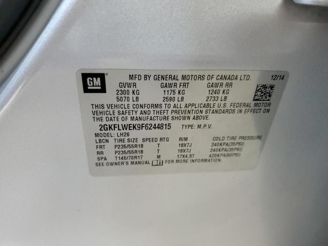 Photo 14 from auction – 2015 GMC TERRAIN SL with VIN 2GKFLWEK9F6244815