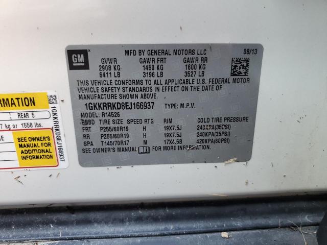 Photo 14 from auction – 2014 GMC ACADIA SLT with VIN 1GKKRRKD8EJ166937