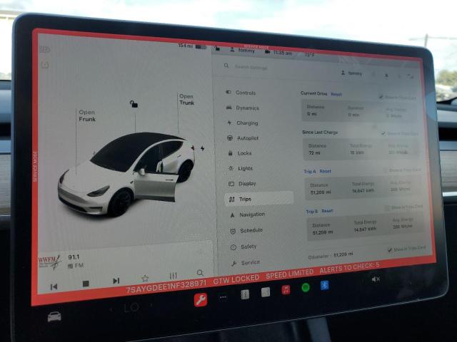 Photo 9 from auction – 2022 TESLA MODEL Y with VIN 7SAYGDEE1NF328971