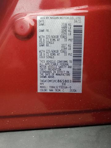 Photo 14 from auction – 2015 NISSAN ROGUE S with VIN 5N1AT2MT1FC865803