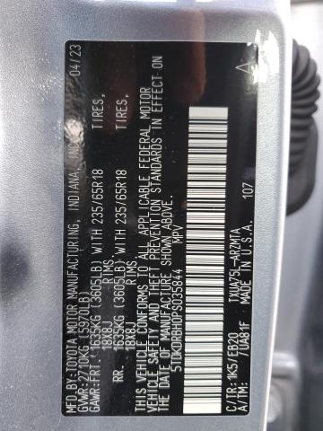 Photo 14 from auction – 2023 TOYOTA HIGHLANDER with VIN 5TDKDRBH0PS035844