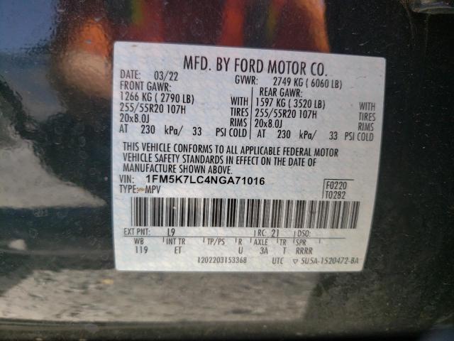 Photo 14 from auction – 2022 FORD EXPLORER K with VIN 1FM5K7LC4NGA71016