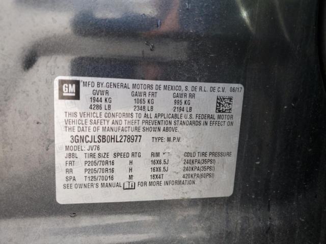 Photo 14 from auction – 2017 CHEVROLET TRAX 1LT with VIN 3GNCJLSB0HL278977