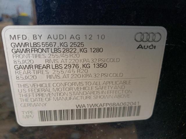 Photo 14 from auction – 2011 AUDI Q5 PRESTIG with VIN WA1WKAFP6BA062041