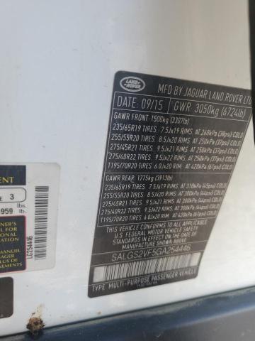 Photo 14 from auction – 2016 LAND ROVER RANGE ROVE with VIN SALGS2VF5GA254446